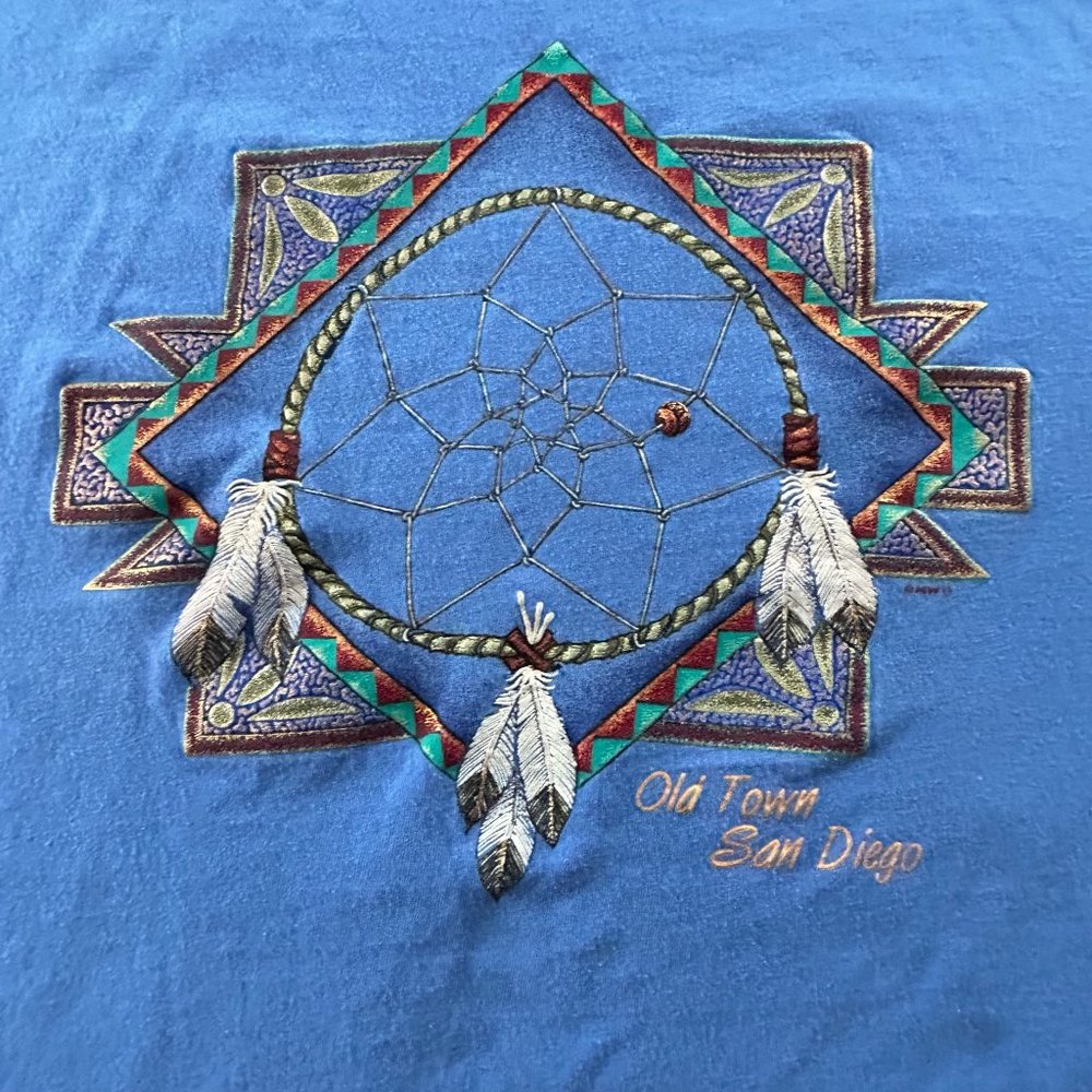 Vintage 1995 San Diego Dream Catcher Old Town Feathers Single Stitch Anv… - Picture 8 of 13